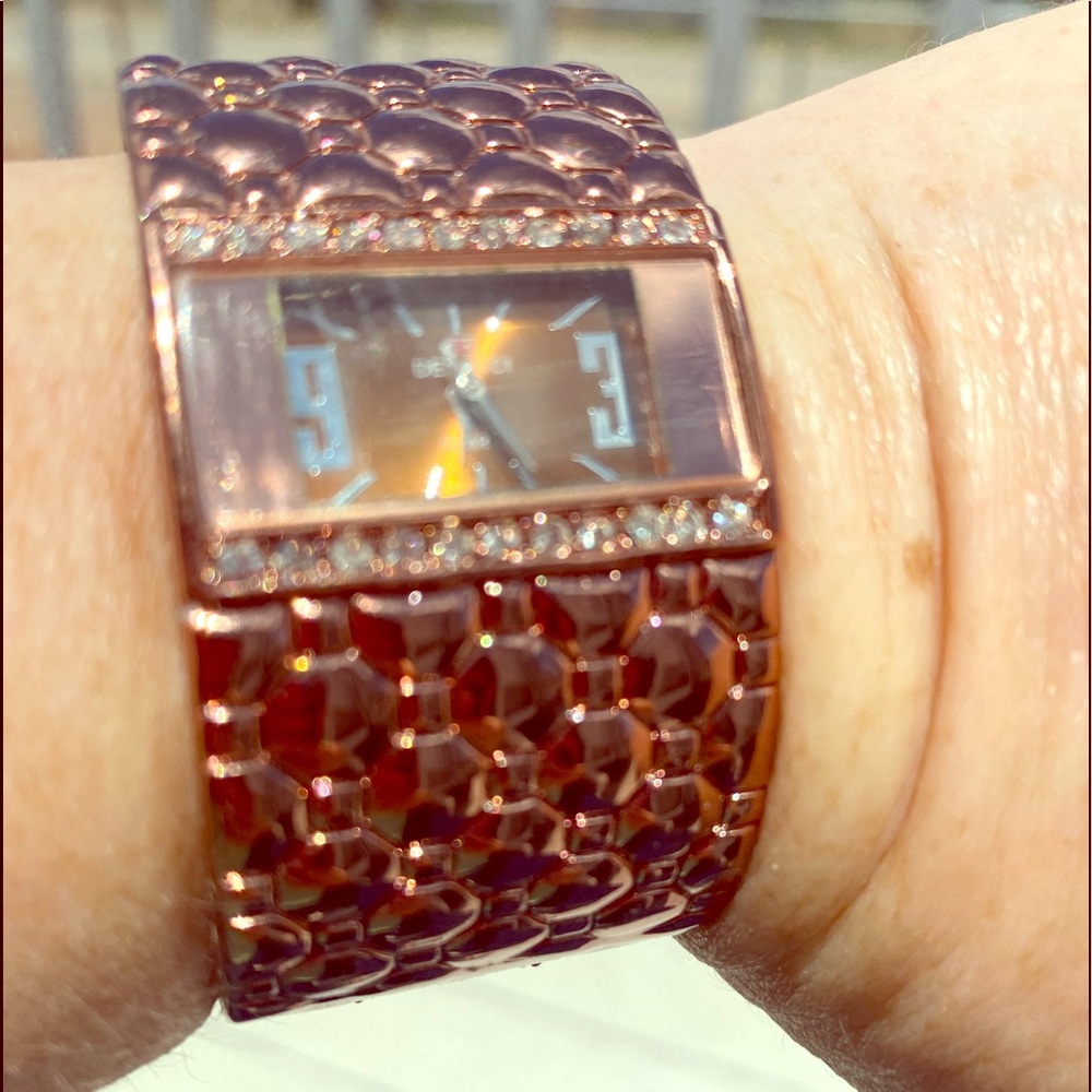 Copper bangle watch bracelet